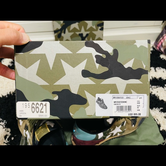Limited Men Sz 9 (Euro Sz 42) Valentino Garavani Rockrunner Camo-star Multicolor - Picture 6 of 16